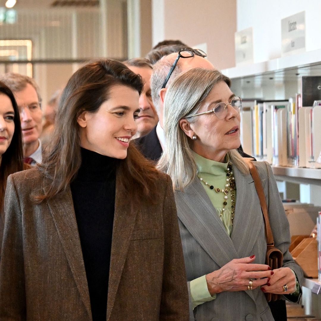Charlotte Casiraghi and Princess Caroline lead the winter oversized suit trend
