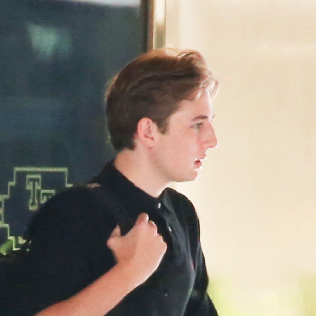 Barron Trump spotted leaving Trump Tower and going to NYU