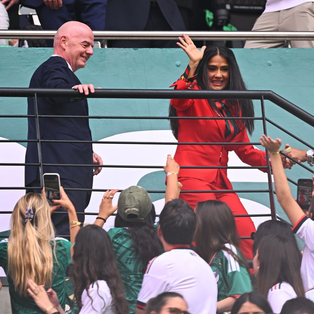 The actress shows her excitement of being part of a historic sporting event of this magnitude