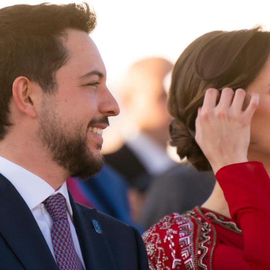 Crown Prince Hussein shares beautiful photo featuring wife Princess Rajwa and their baby girl Princess Iman