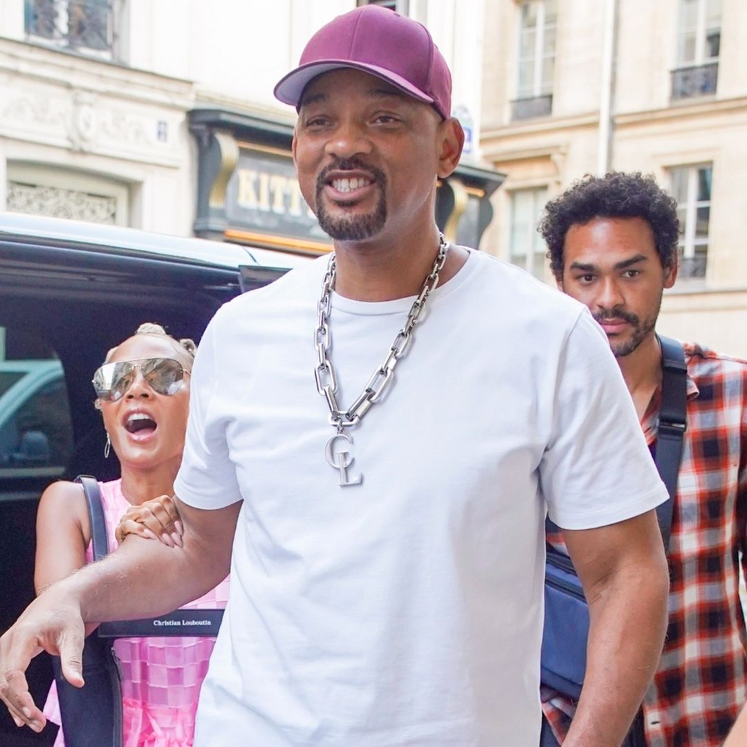 Will Smith and Jada Pinkett Smith step out in coordinated pink and burgundy looks during Paris outing