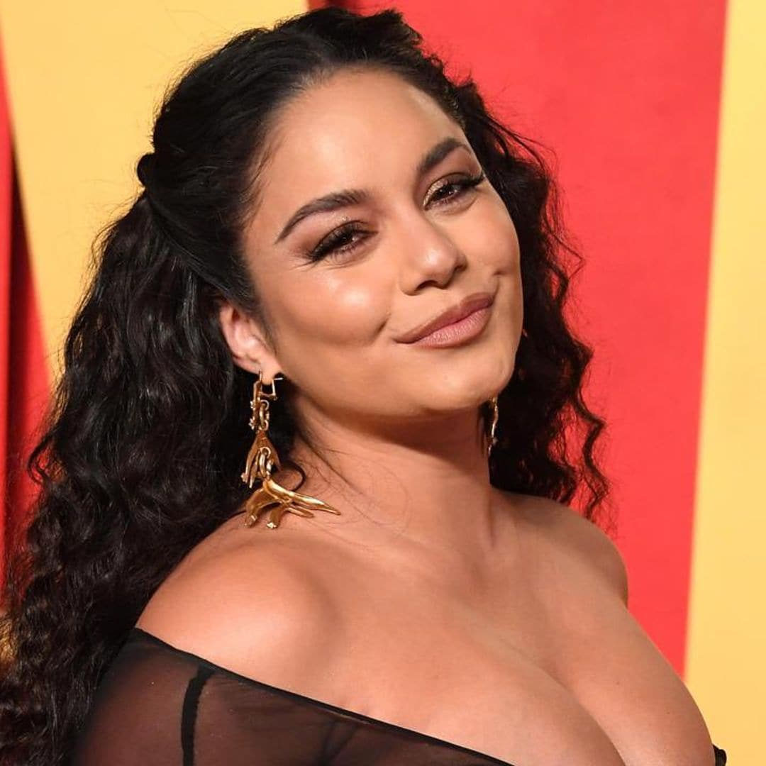 Vanessa Hudgens shows off her baby bump in bodycon dress during date night with her husband