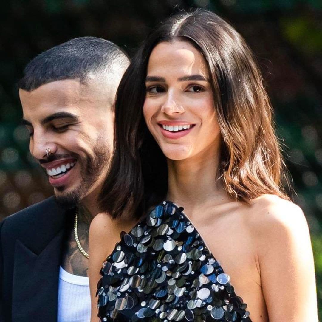Rauw Alejandro and Bruna Marquezine look like the perfect pair on set in New York