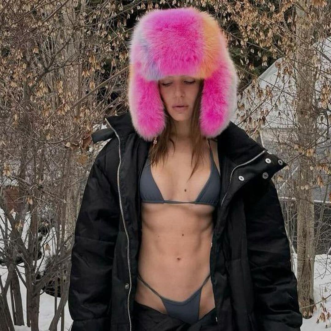 Valentina Ferrer stuns in a snowy bikini photoshoot
