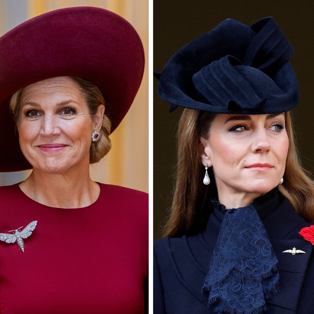Kate Middleton and Queen Máxima set royal fashion trends in grey power suits for fall 2025