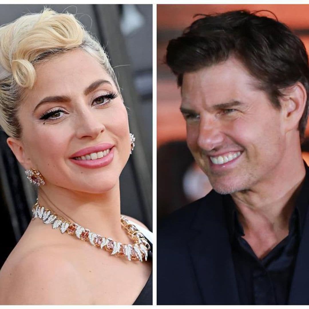 Lady Gaga shows love for Tom Cruise with a kiss on the cheek at Las Vegas show