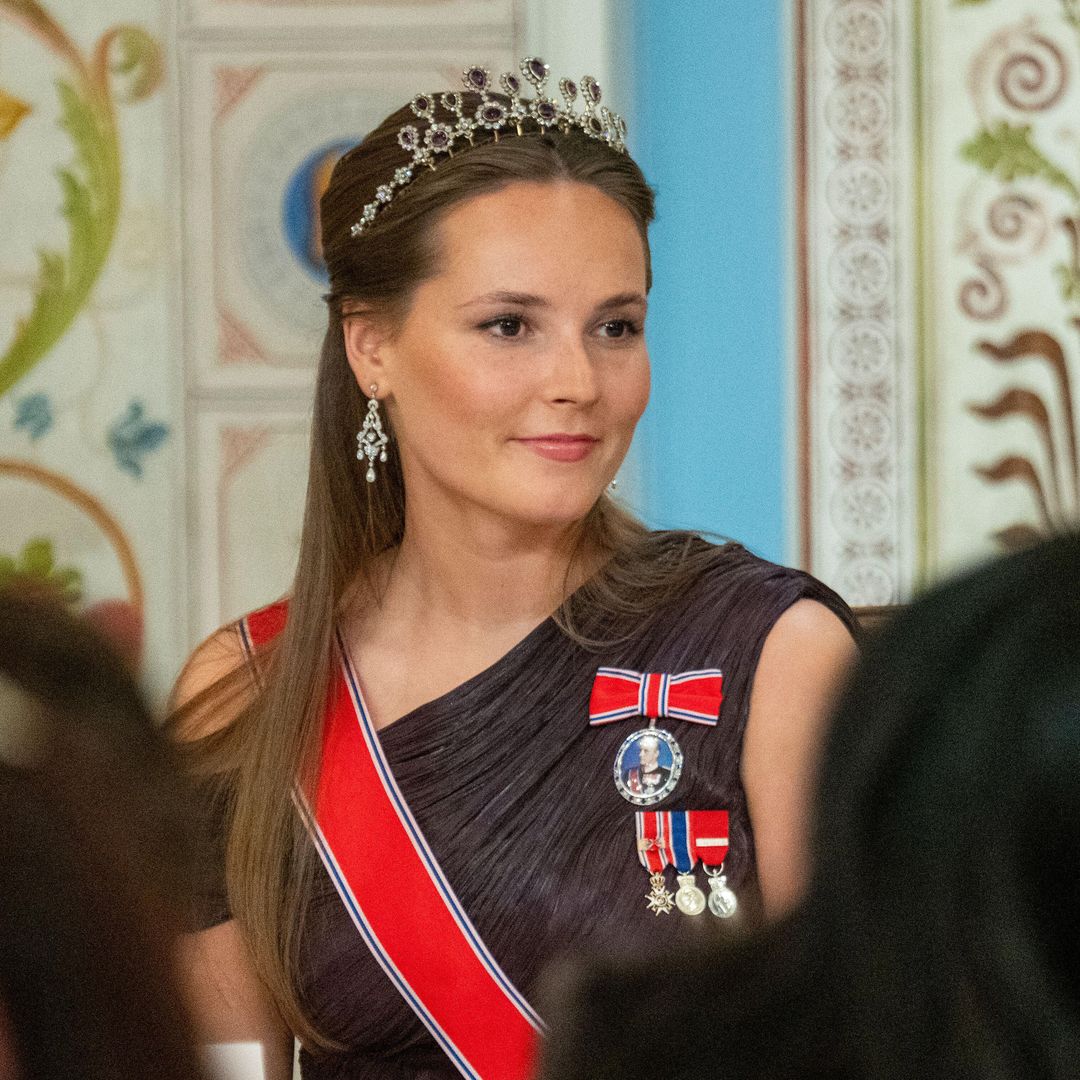 Princess Ingrid Alexandra pairs a glamorous plum gown with royal jewels linked to her mother and great-grandmother