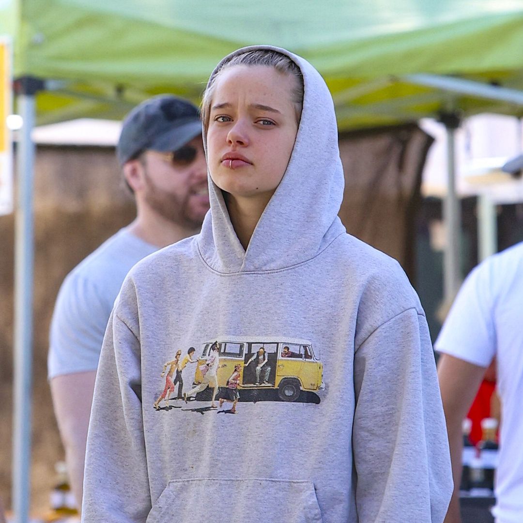 Shiloh Jolie shows off her lip piercing in rare Los Angeles outing