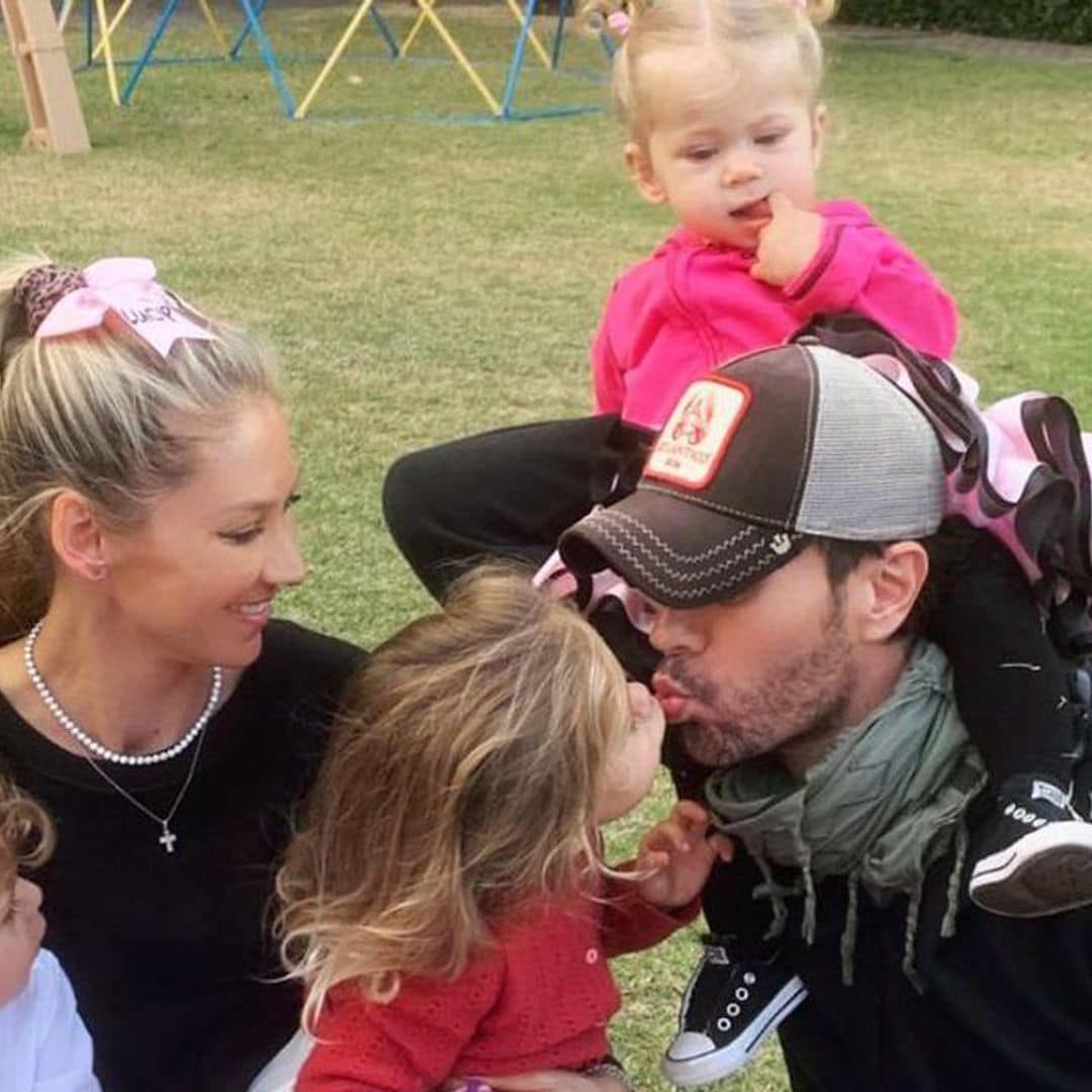 Enrique Iglesias’ partner Anna Kournikova shares a rare family photo for his birthday