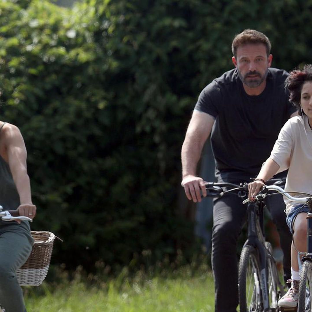 Jennifer Lopez and Ben Affleck enjoy a bike ride with Emme Muñiz