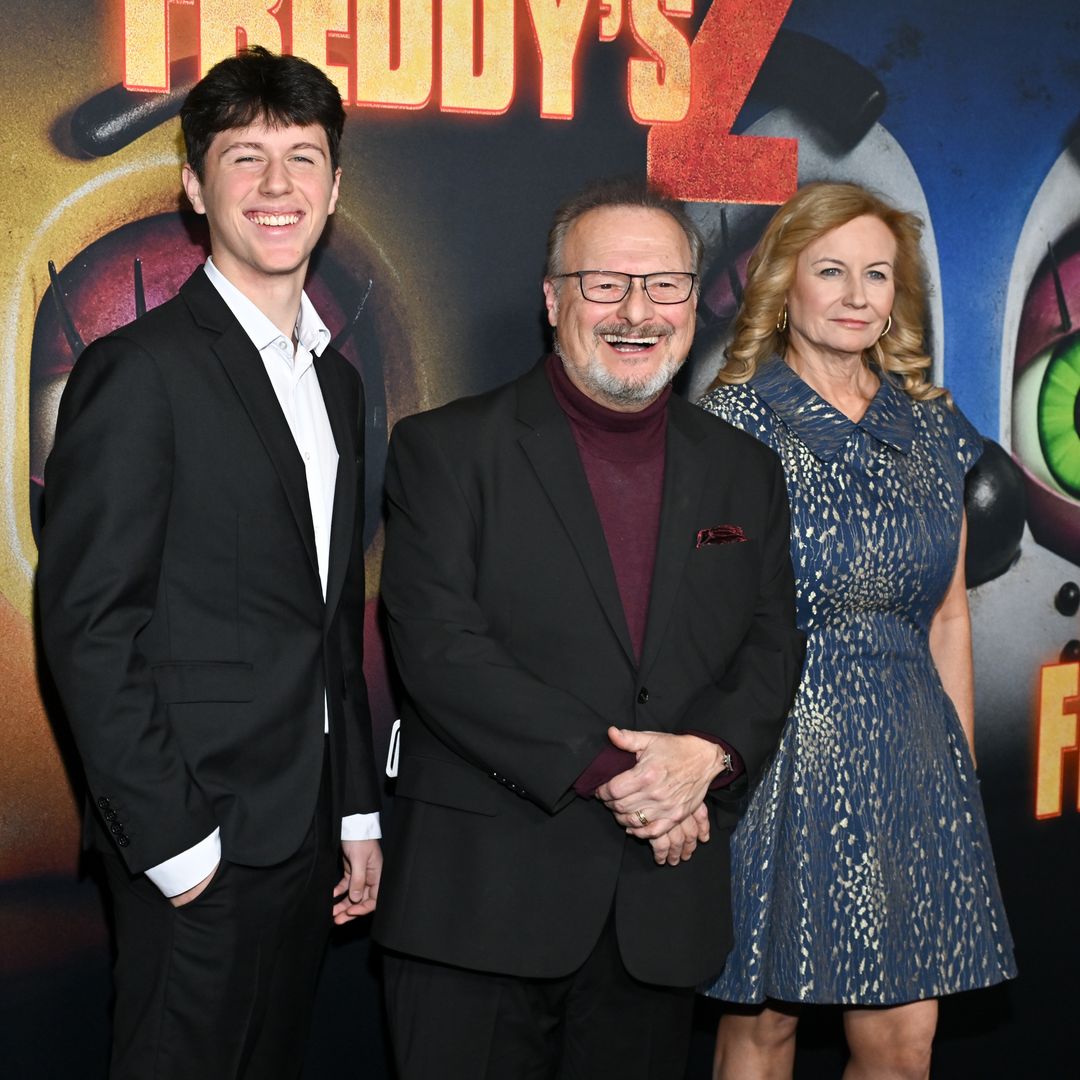 Liam Knight, Wayne Knight and Clare Knight at Universal Pictures' "Five Nights at Freddy's 2" Los Angeles Premiere