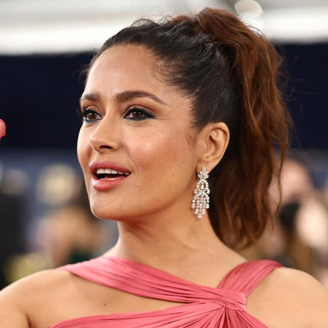 Salma Hayek asks for gender equality wearing Gucci and Chime For Change’s new capsule collection