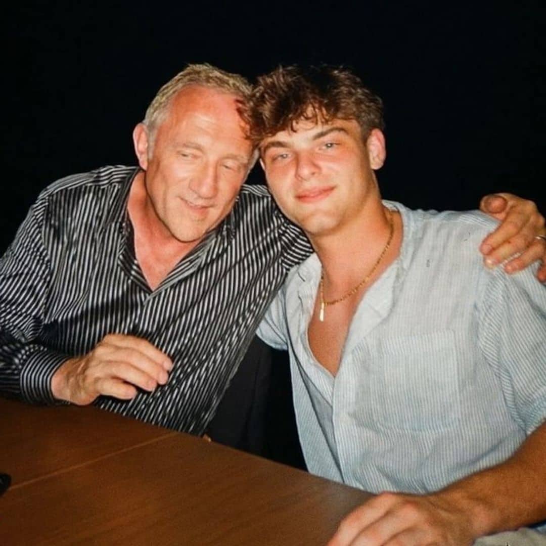 Mathilde Pinault shared this lovely photo of her father, Francois-Henri Pinault, and her brother, Augustin James Evangelista.
