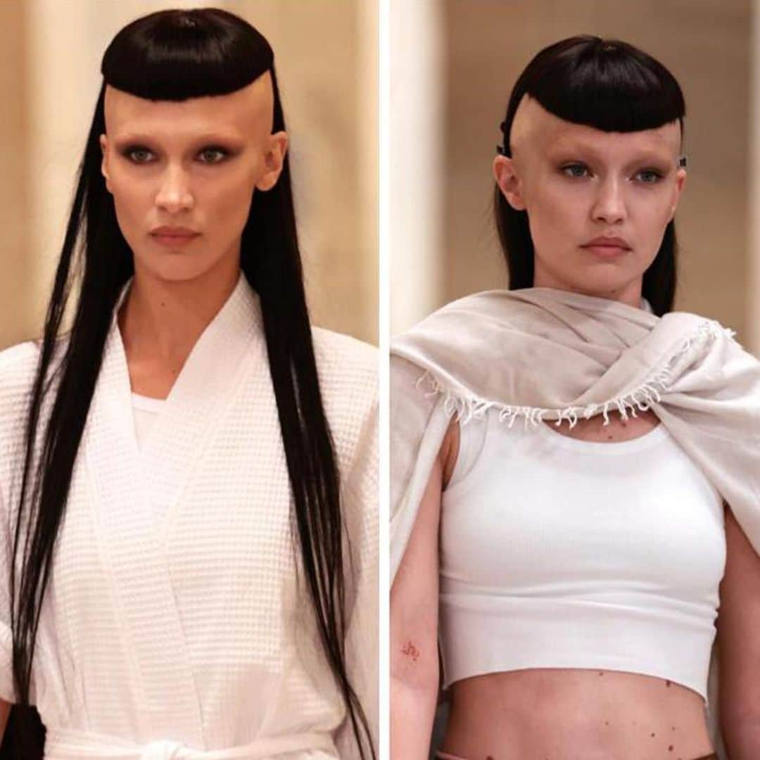 Gigi Hadid and Bella Hadid look unrecognizable with shaved heads and blunt-cut bangs