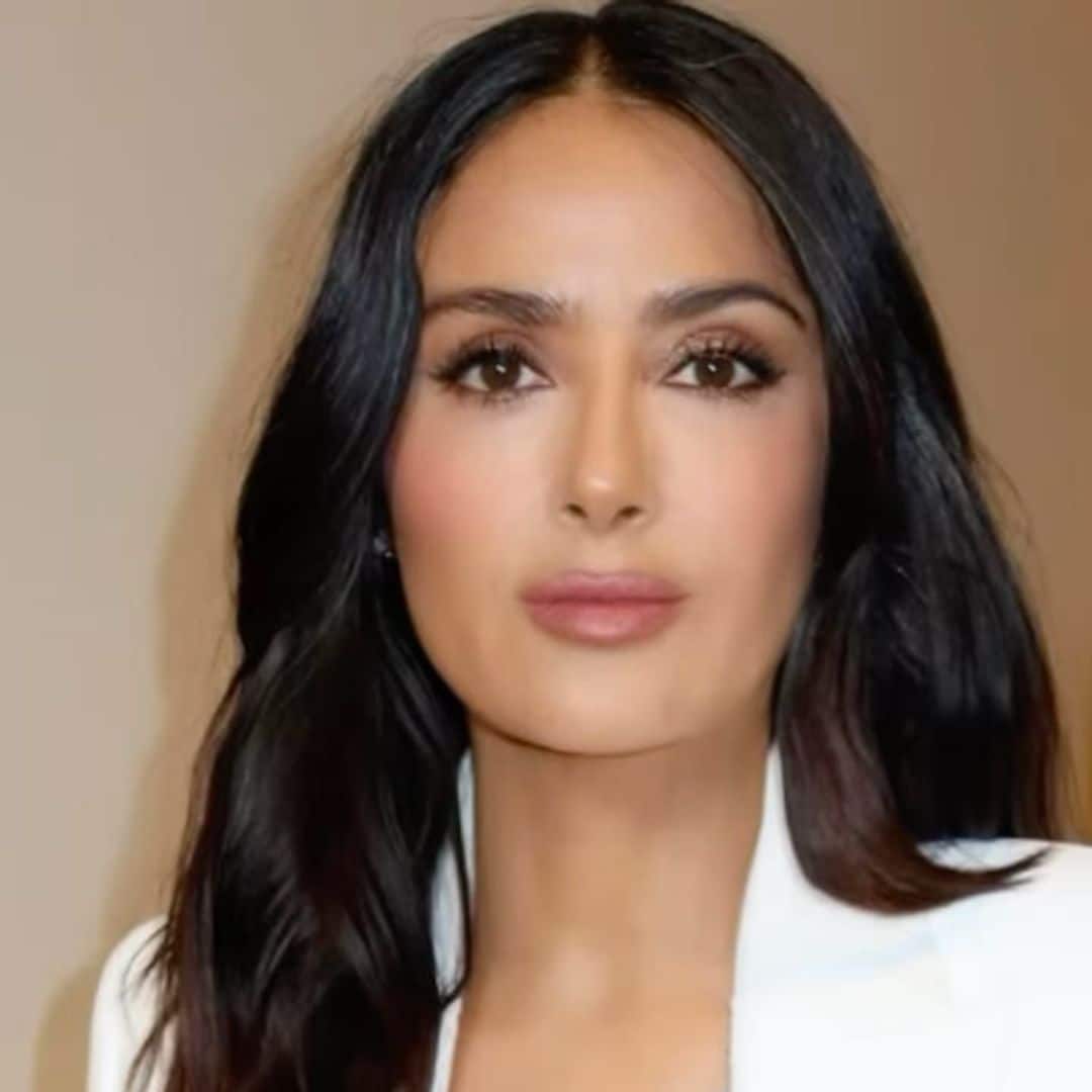 Salma Hayek wore the perfect white suit for her latest business outing