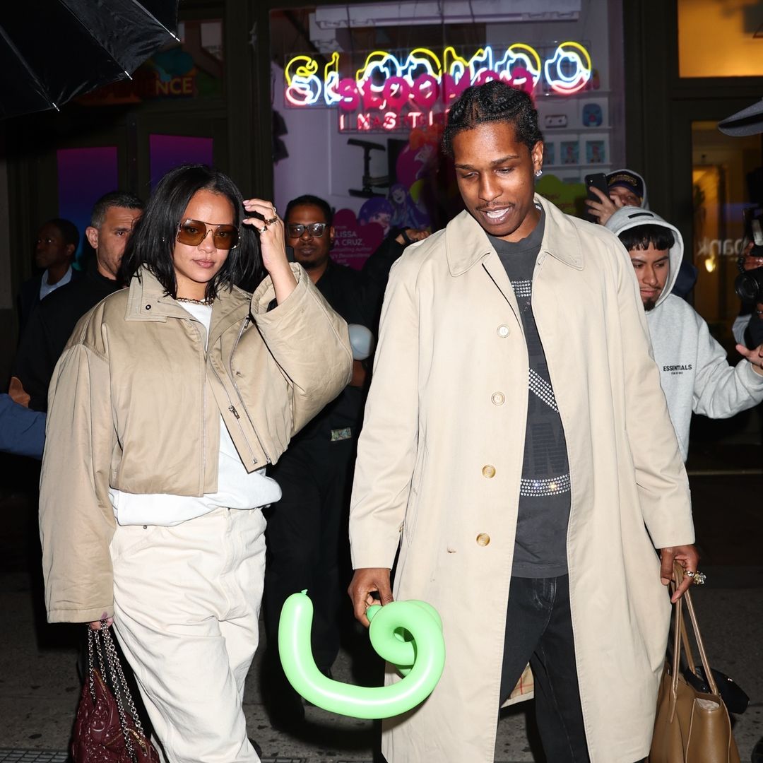 Rihanna and A$AP Rocky wear color-coordinated outfits to RZA’s birthday party