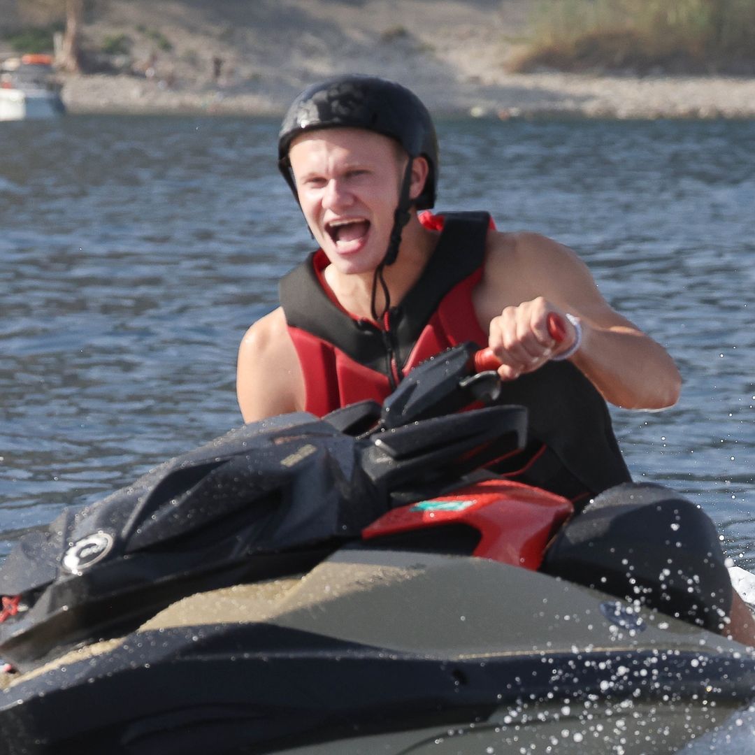 Erling Haaland turns heads on luxury Italian getaway with thrilling jet ski adventure