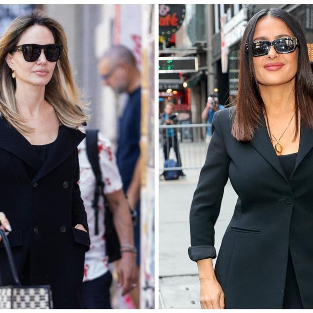 Angelina Jolie and Salma Hayek enjoy dinner with their children