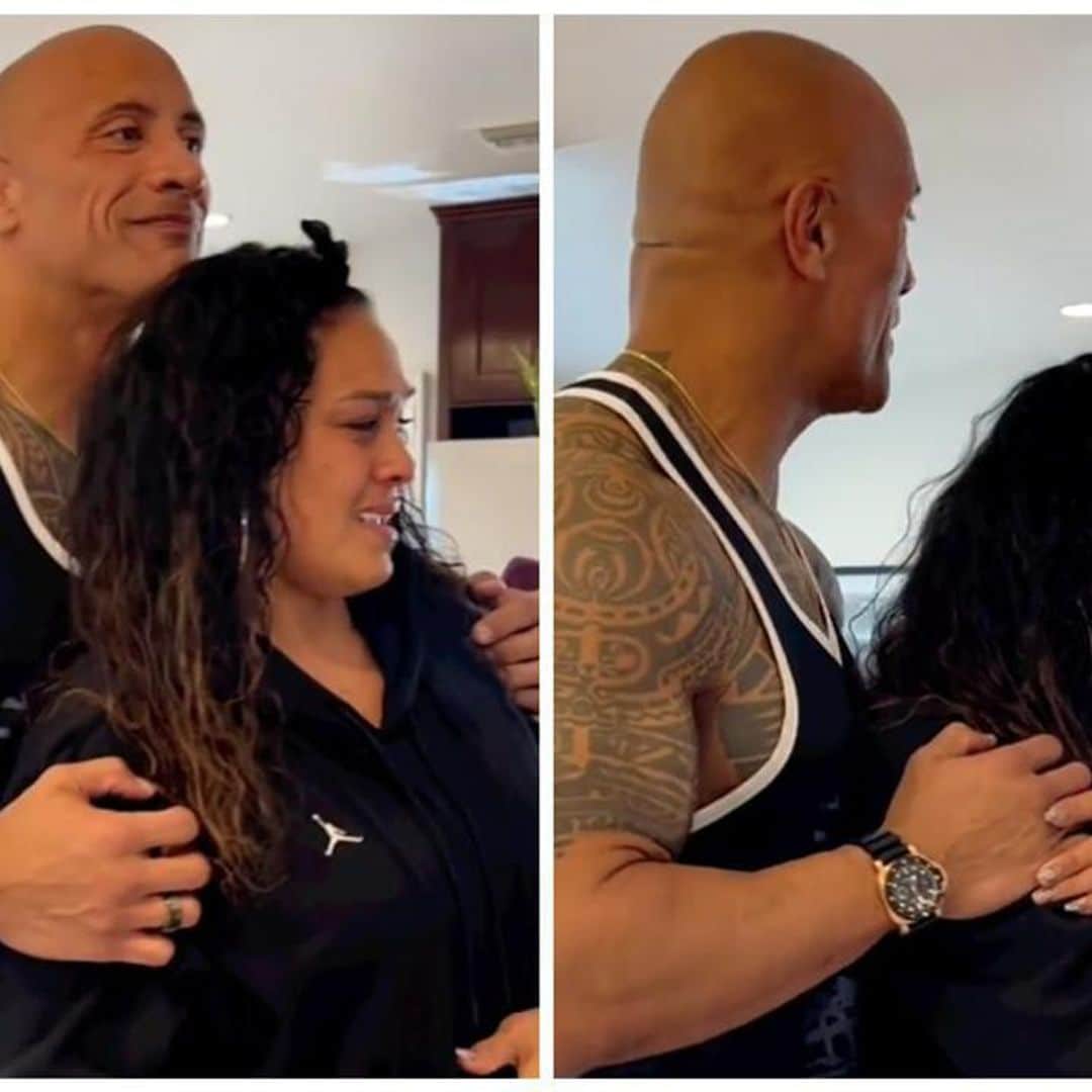 Emotional moment: Dwayne Johnson surprises his cousin with a new home, after gifting one to his mom