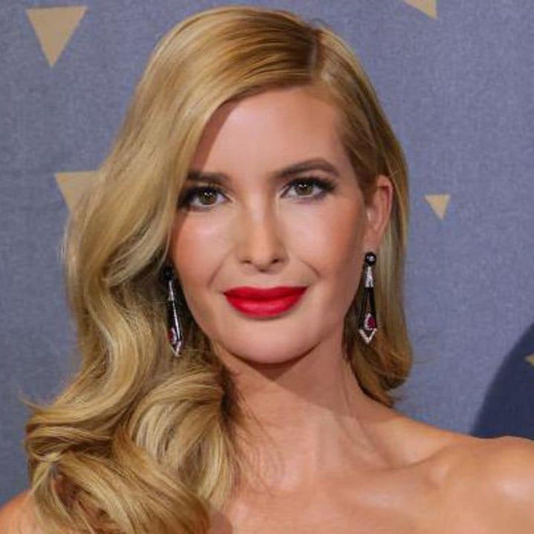Ivanka Trump turns heads in a classic Roberto Cavalli gown while at a party in Los Angeles