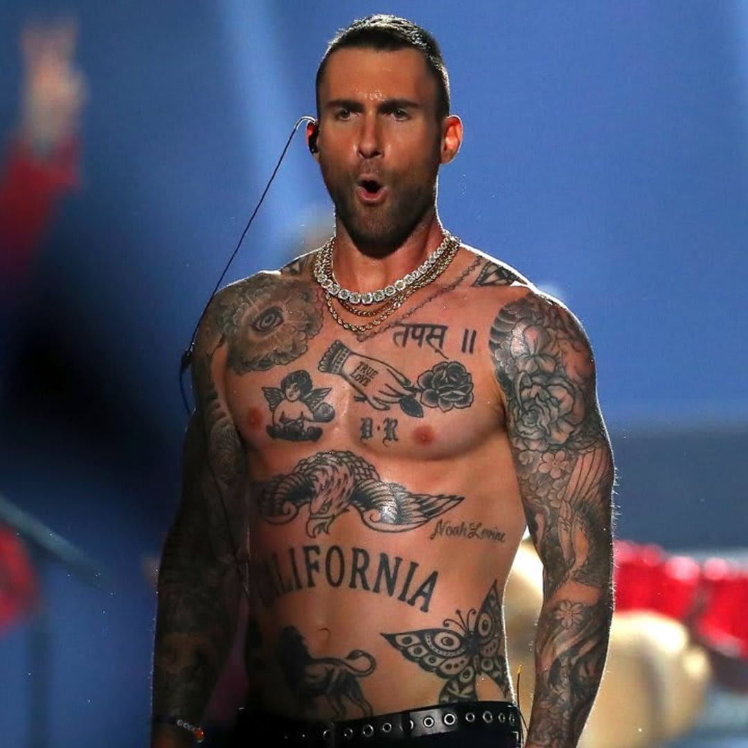 Adam Levine shows a glimpse of his ‘painful’ and giant leg tattoo