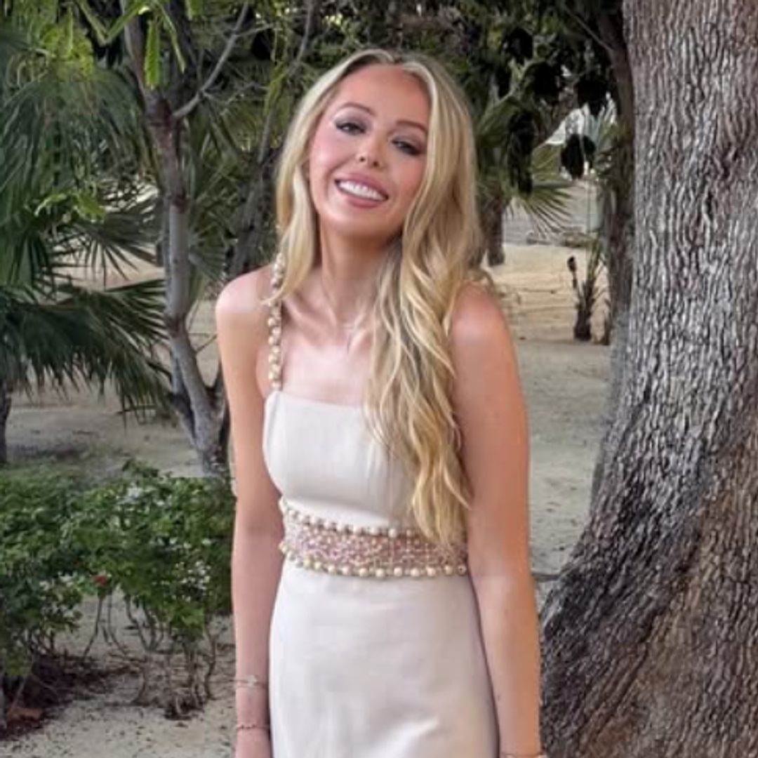 Tiffany Trump poses in romantic white mini look during Ibiza getaway with longtime best friend