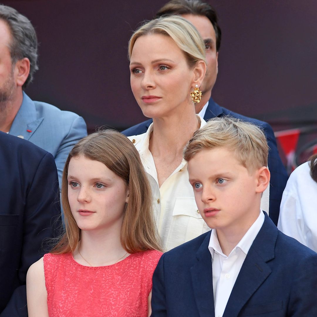 Princess Gabriella steals the spotlight in vibrant red alongside Princess Charlene at Monaco family outing