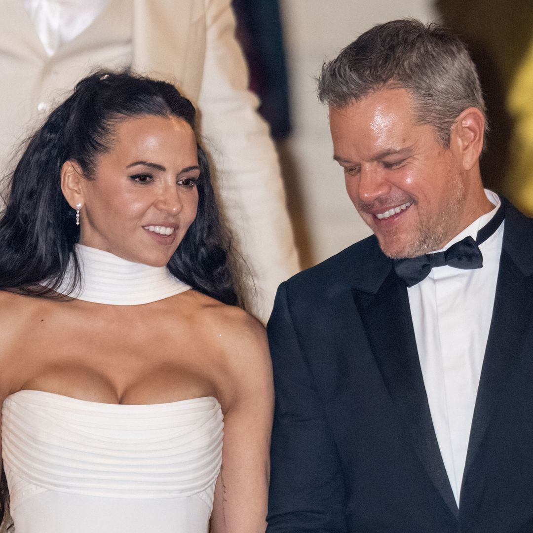 Matt Damon and Luciana Barroso meet up with Bradley Cooper on their romantic European vacation