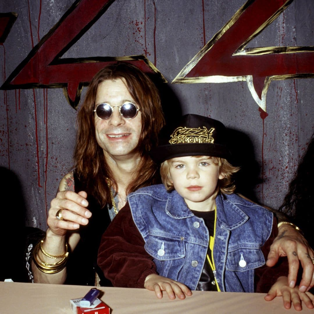 Ozzy Osbourne and Jack Osbourne during Unveiling of Ozzy Osbourne Action Figure at McFarlane Toy Showroom in New York City, New York