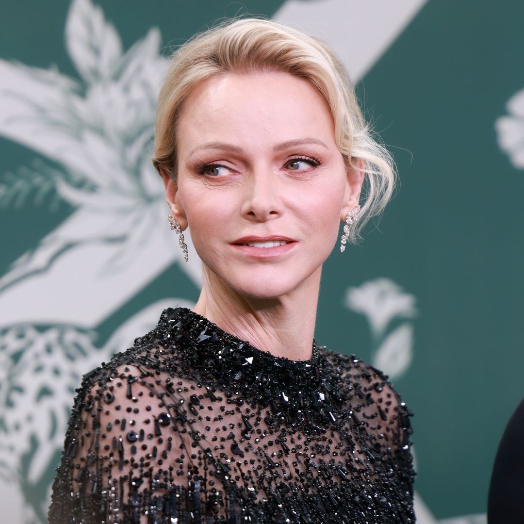Princess Charlene gives her chic autumn suit an unexpected finishing touch