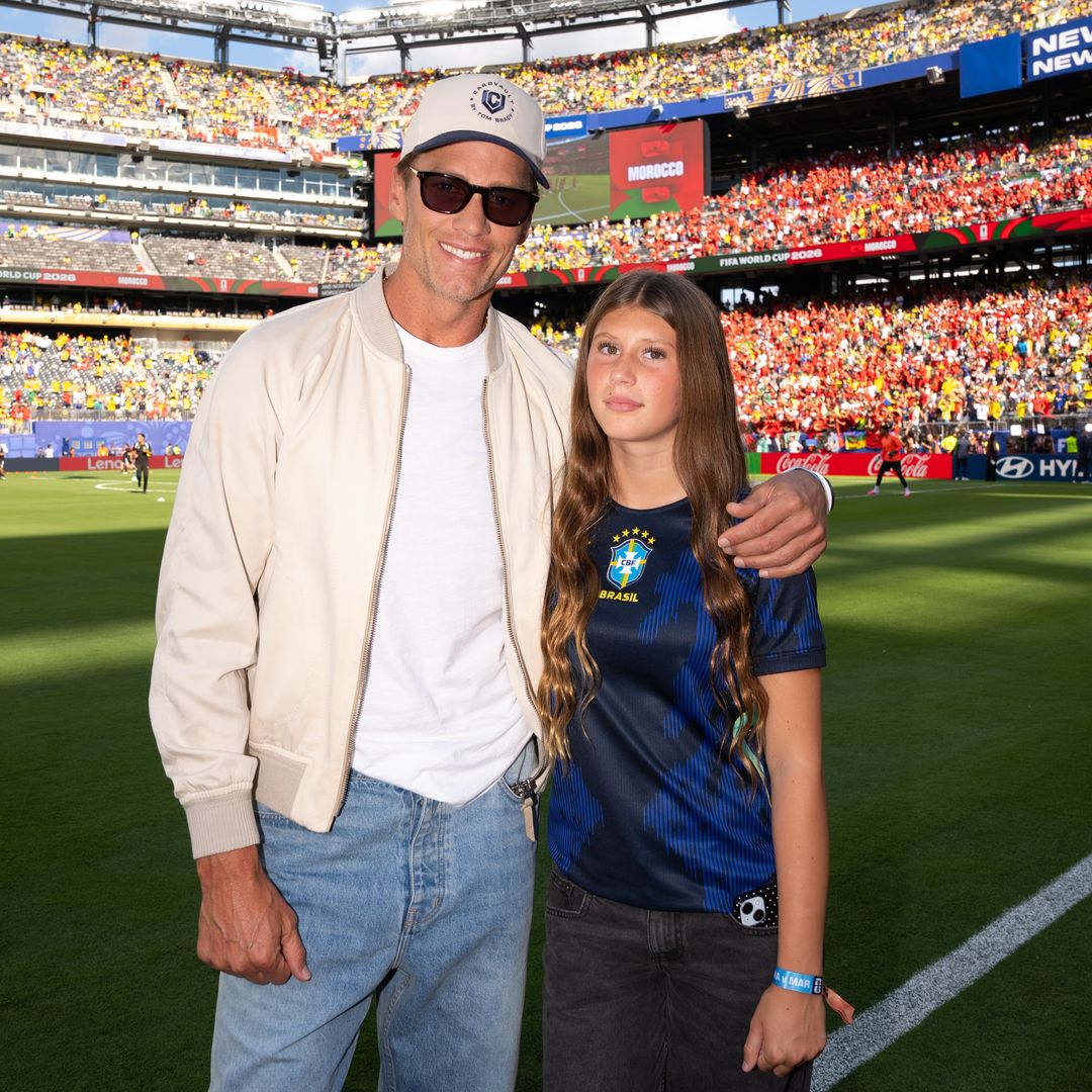 Gisele Bündchen's mini-me Vivian lights up the World Cup Final alongside her dad, Tom Brady