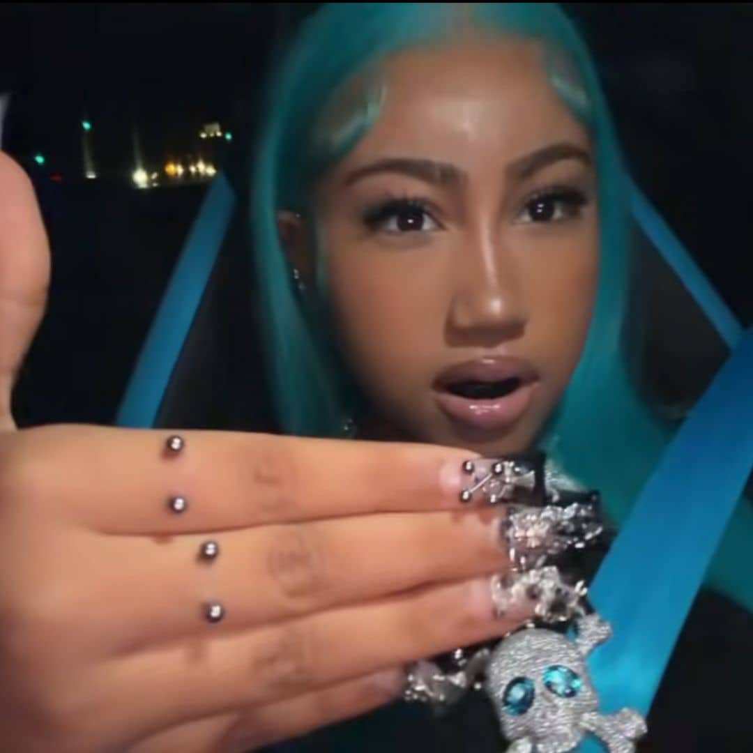 North West shows off a second finger piercing that has inspired a new song