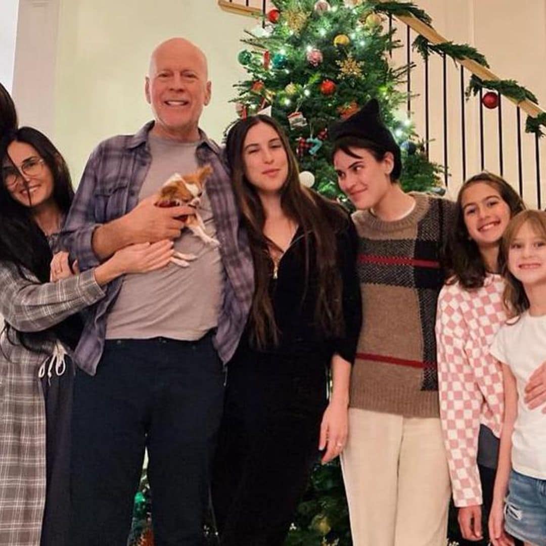 Demi Moore gets into the holiday spirit with Bruce Willis and their blended family