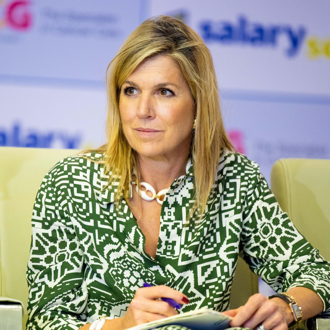 Queen Máxima nails summer diplomacy in India with linen printed set she hasn't worn since 2021