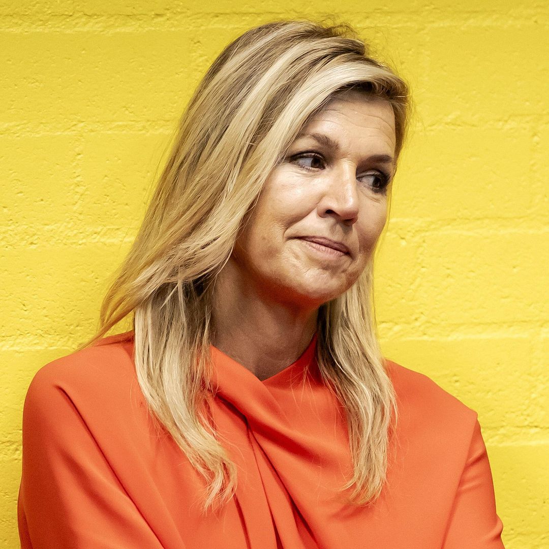 Queen Máxima moved by soccer players’ emotional stories during colorful stadium appearance