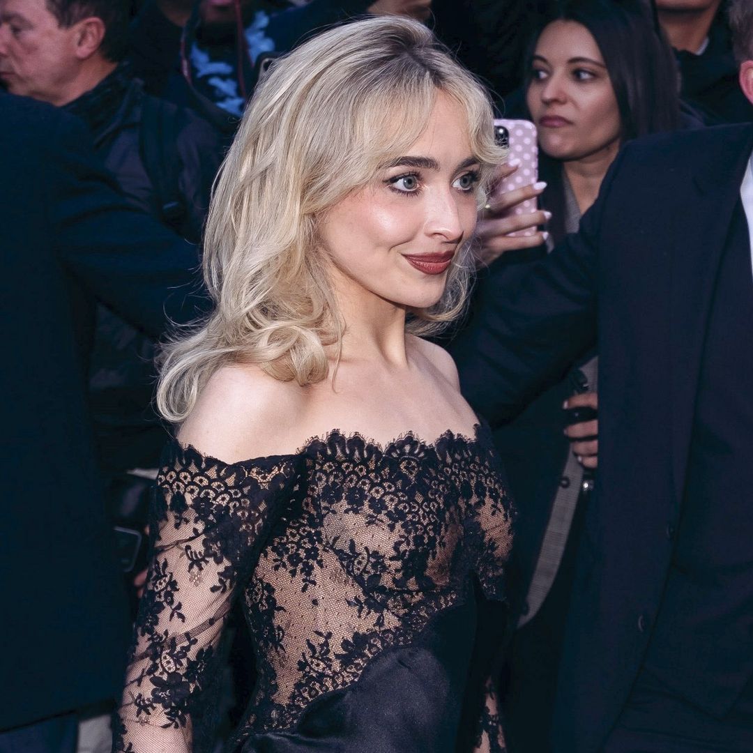 Sabrina Carpenter turns heads in sheer off-the-shoulder lace and silk dress ahead of the Met Gala