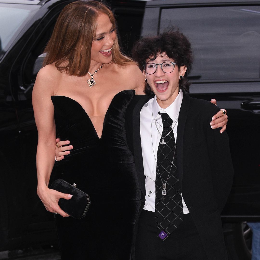 Jennifer Lopez hits the studio in sporty style with Emme Muñiz, her closest companion by her side