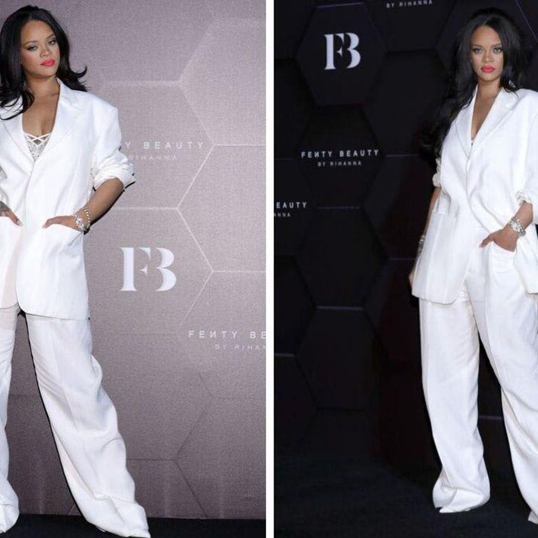 Rihanna's total look in white proves oversized clothes are here to stay