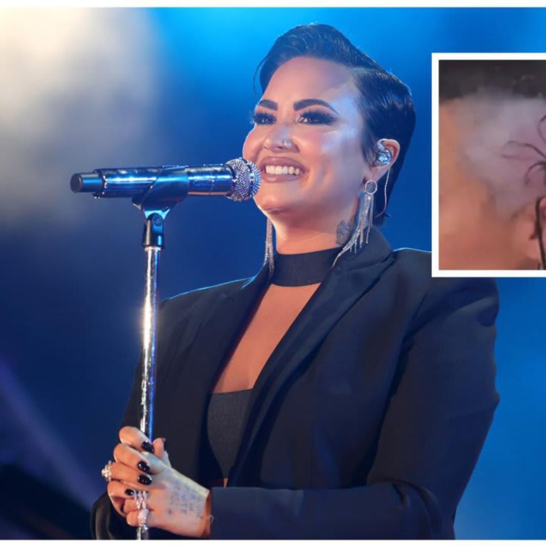 Demi Lovato debuts new spider tattoo on shaved head: ‘We are all connected’