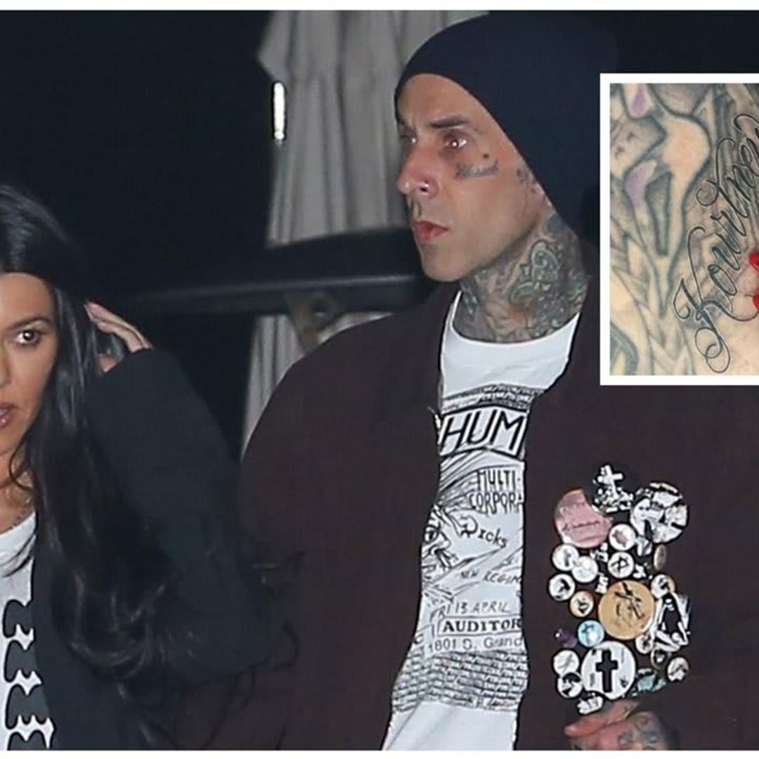 Travis Barker got Kourtney Kardashian’s name tattooed on his chest!