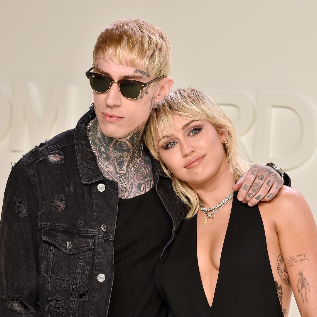 Trace Cyrus and Miley Cyrus attend the Tom Ford AW/20 Fashion Show in Los Angeles