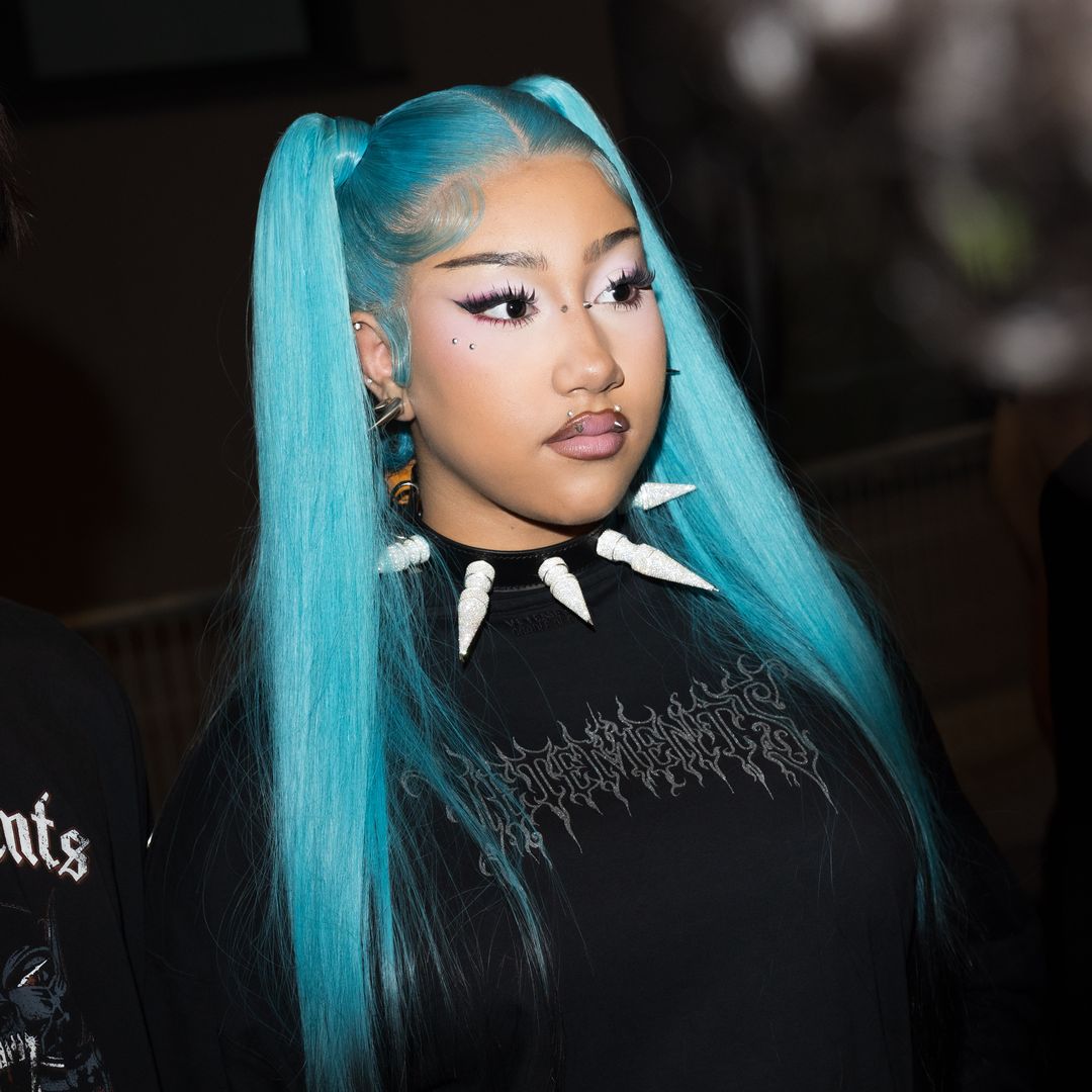 North West debuts new facial piercings at Vetements Paris Fashion Week Show