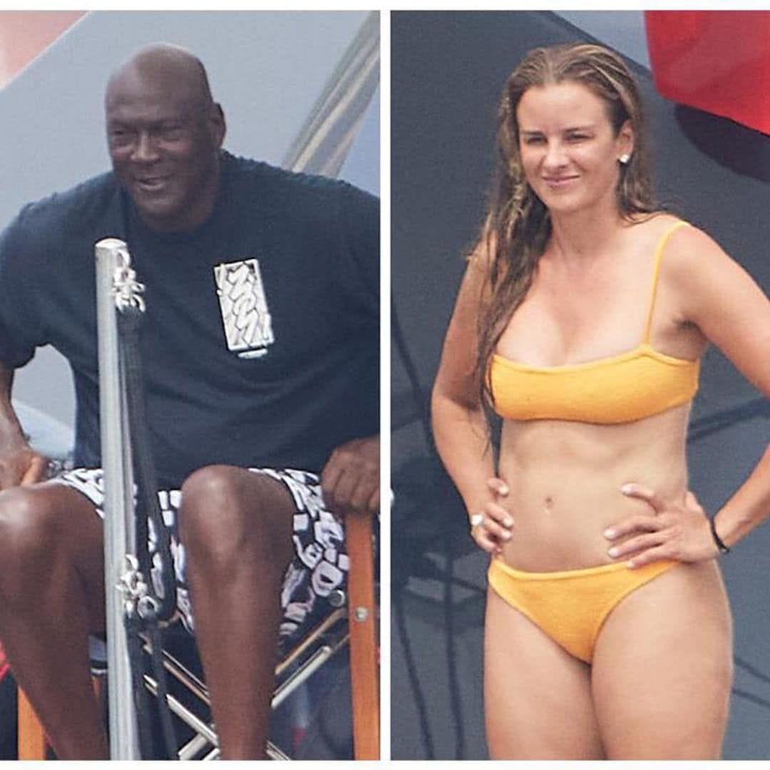 Michael Jordan and Yvette Prieto swim in the ocean and relax aboard luxury yacht in France