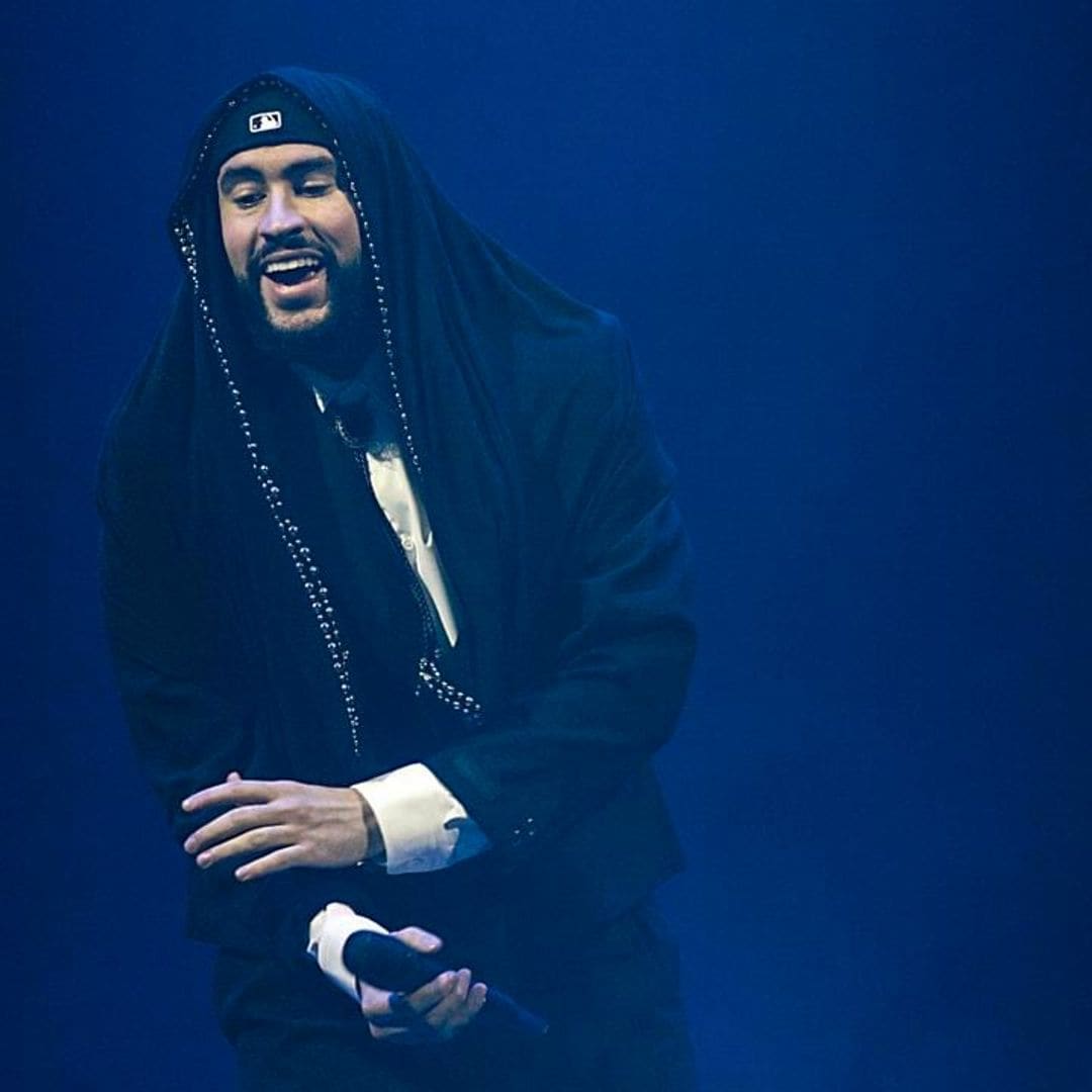 Bad Bunny’s hilarious wardrobe malfunction with a dancer during concert in Puerto Rico
