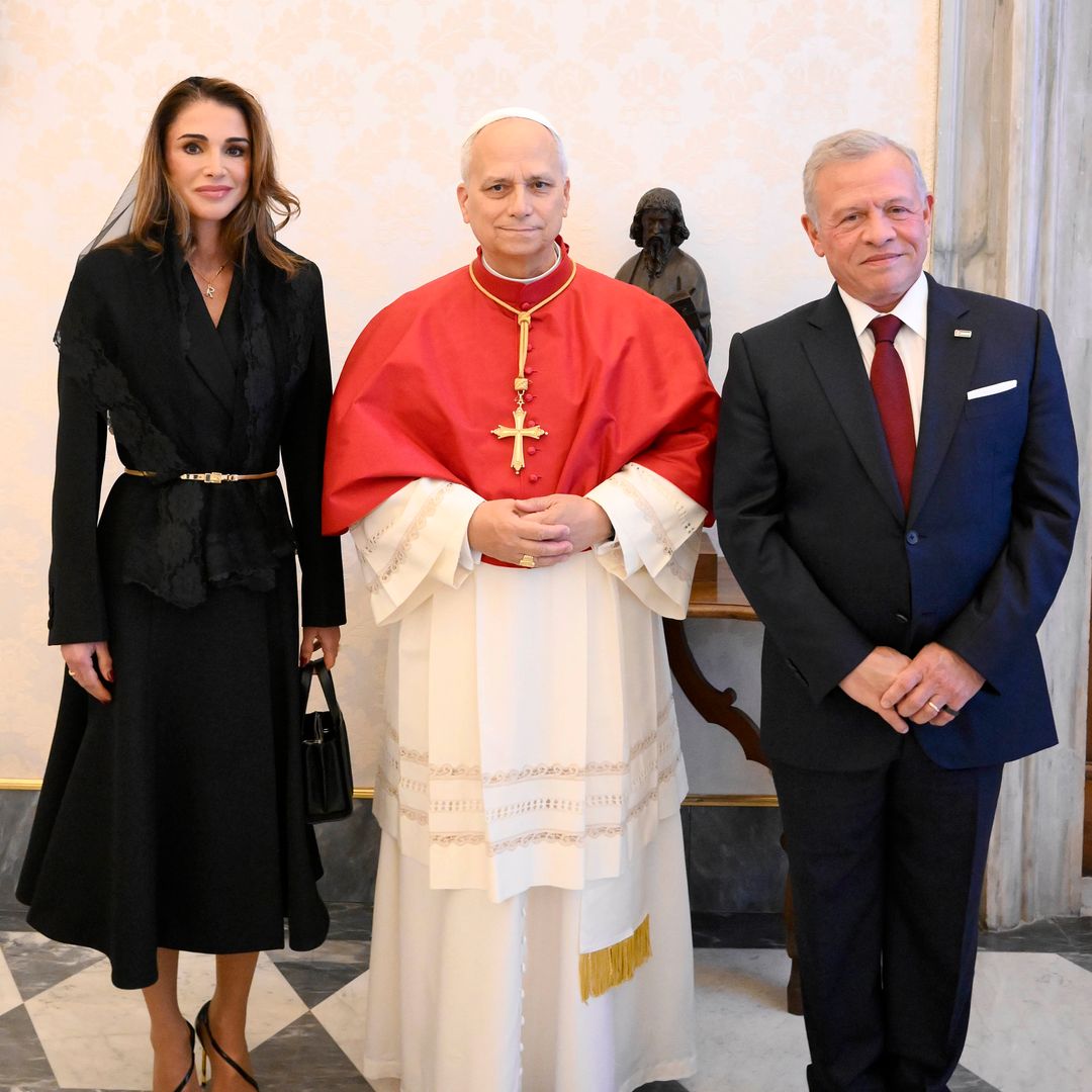 King Abdullah and Queen Rania of Jordan become first monarchs to meet Pope Leo XIV