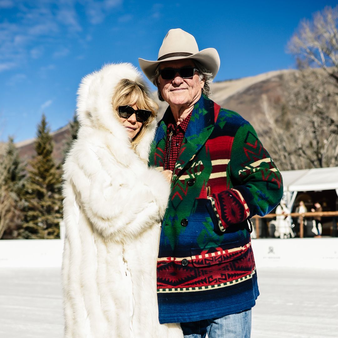 Kurt Russell and Goldie Hawn bring cozy Christmas style to Aspen