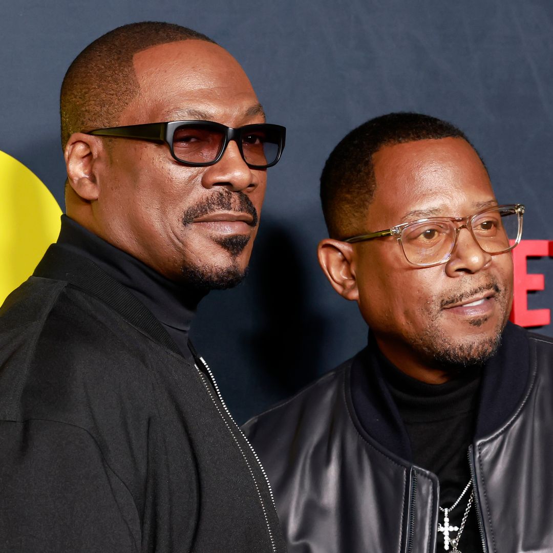 Eddie Murphy reacts as his son and Martin Lawrence’s daughter welcome a baby girl