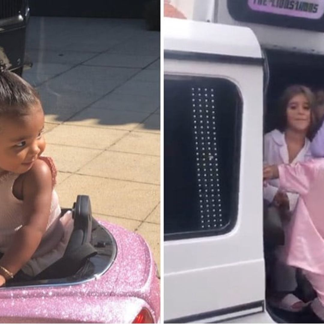 True Thompson is riding in a Bentley and cousin Penelope in a limo... say what?!