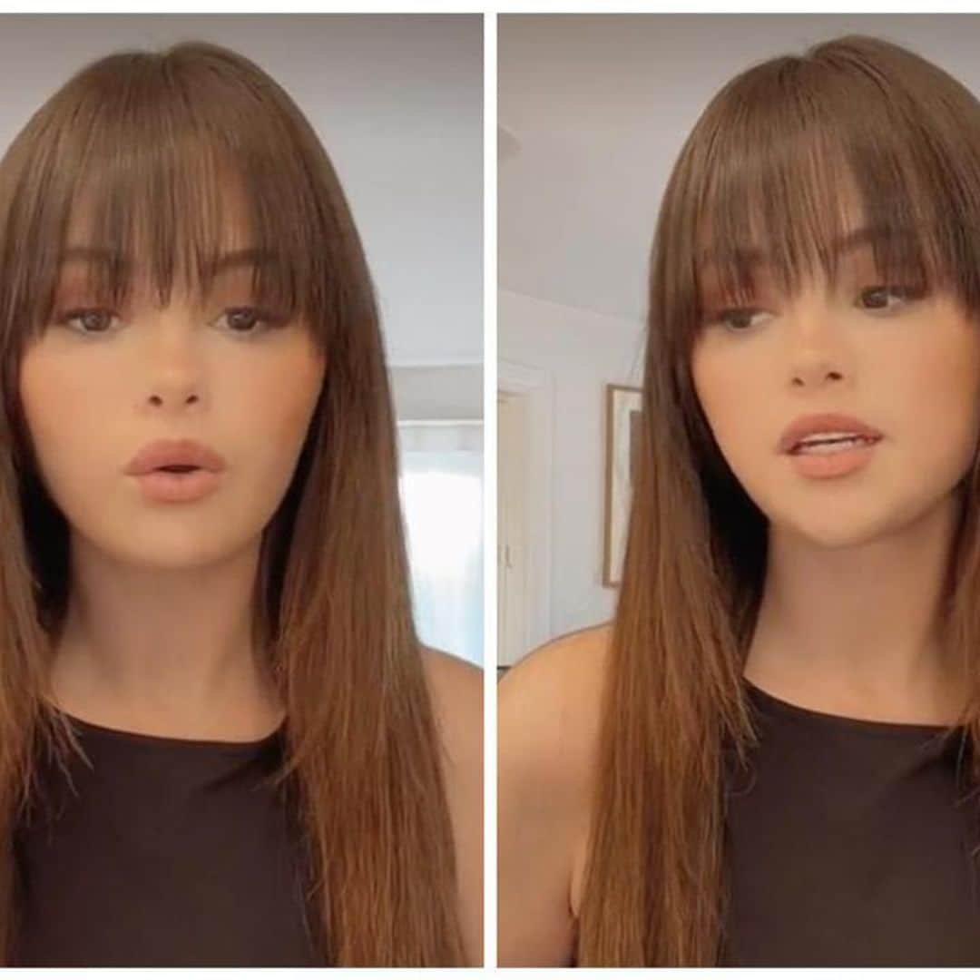 Selena Gomez debuts long straight hair with bangs and teases new era