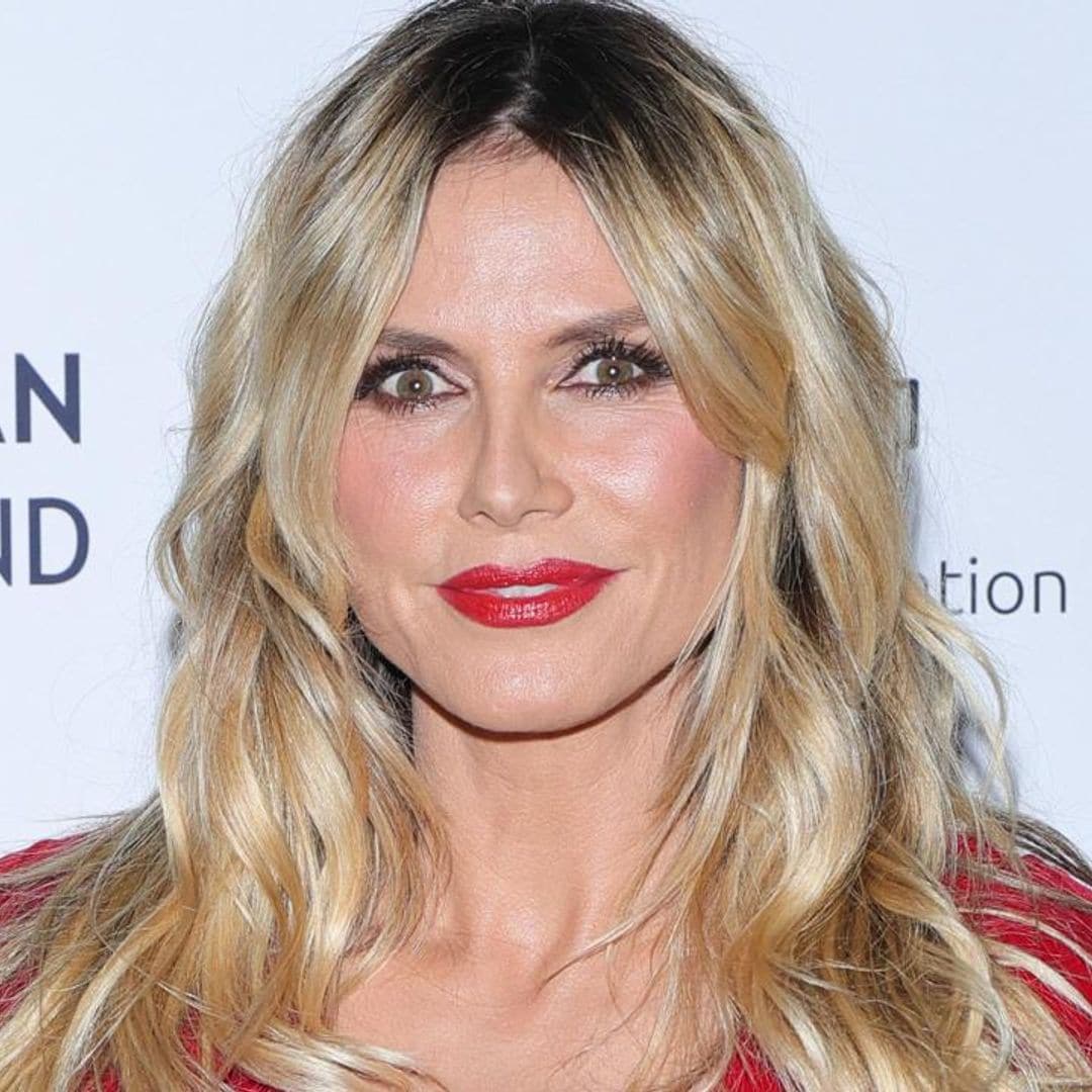 Heidi Klum shows off her amazing body in an itty bitty bikini in France